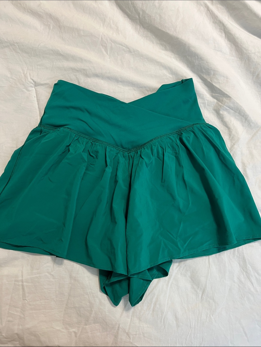 Aerie green cross waist shorts